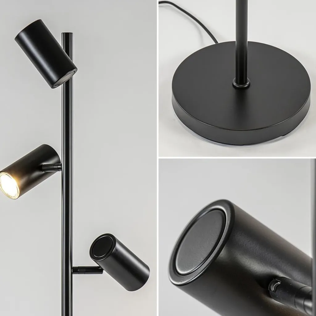 Straluma Vloerlamp Burgos 3L spot zwart 3-st dim> Vloerlampen|Leeslampen