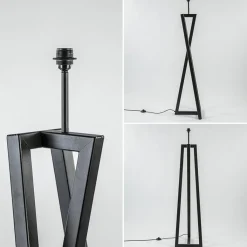 Straluma Vloerlamp Calitri zwart EXCL. KAP><noscript><img width=