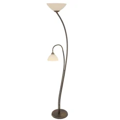 Straluma Vloerlamp Capri brons/Glas> Leeslampen|Uplighters