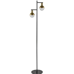 Straluma Vloerlamp Drop 2 zwart/matgoud> Vloerlampen|Retro Verlichting