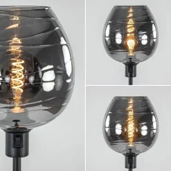 Straluma Vloerlamp Fantasy op stang zwart + smoke glas><noscript><img width=
