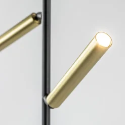 Straluma Vloerlamp Flute 2l zwart/matgoud pushdim><noscript><img width=