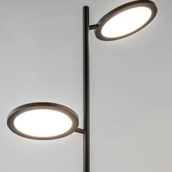 Straluma Vloerlamp 2-lichts zwart inclusief 3-standen dimbaar LED><noscript><img width=