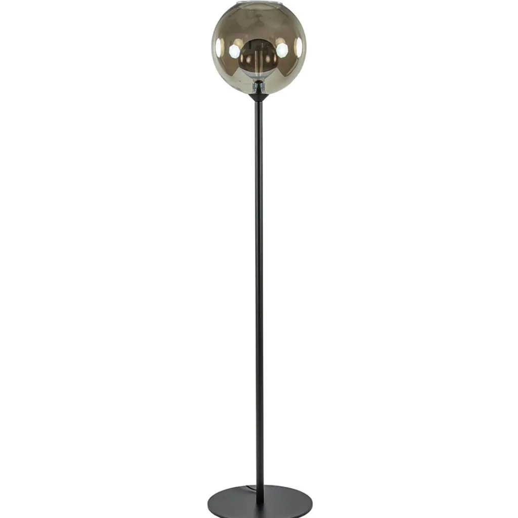 Straluma Vloerlamp zwart + smoke glas> Vloerlampen|Klassieke Verlichting