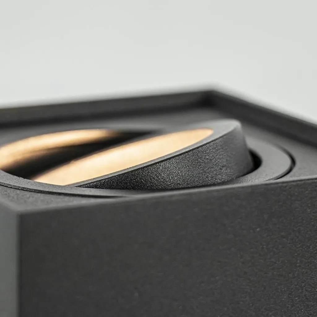 Straluma Vloerspot Rebel vierkant 12.5cm zwart> Woonkamerlampen|Slaapkamerlampen