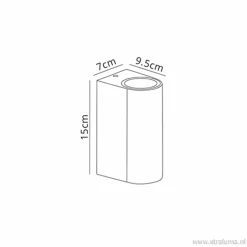 Straluma Wandlamp buiten up+down wit IP54><noscript><img width=