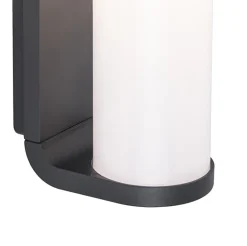 Straluma Wandlamp cilinder buiten grijs IP44 inclusief LED><noscript><img width=