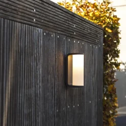 Straluma Wandlamp cilinder buiten grijs IP44 inclusief LED><noscript><img width=