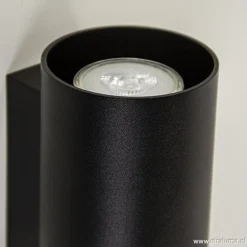 Straluma Wandlamp cilinder zwart up+down gu10><noscript><img width=