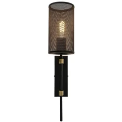 Straluma Wandlamp cilinder zwart/goud S><noscript><img width=