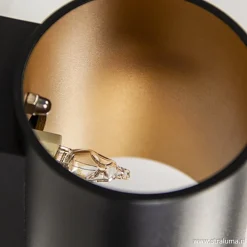 Straluma Wandlamp cilinder zwart/goud><noscript><img width=