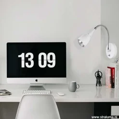 Straluma Wandlamp Elite verstelbaar nikkel wit><noscript><img width=