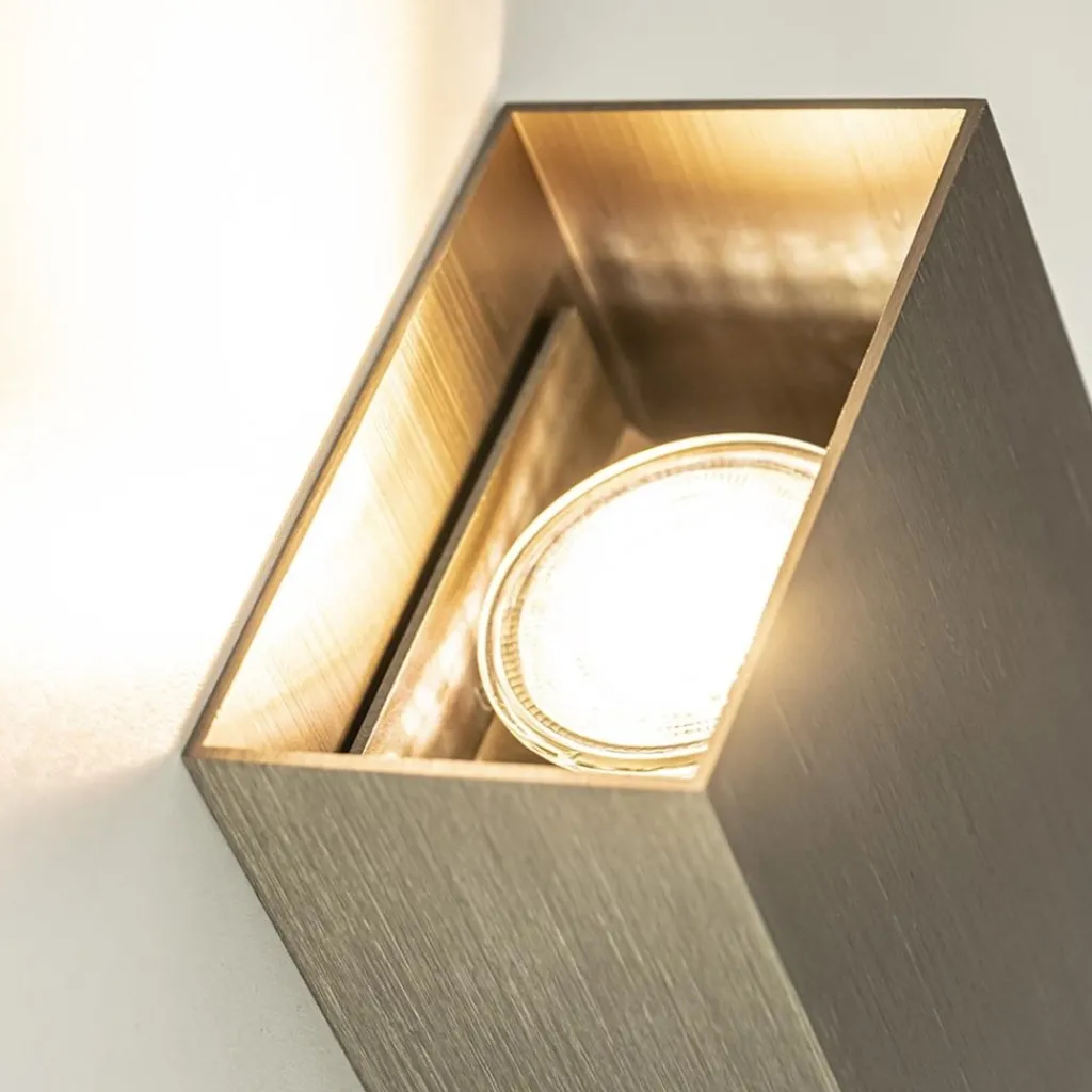 Straluma Wandlamp Eros rechthoek brons> Woonkamerlampen|Slaapkamerlampen