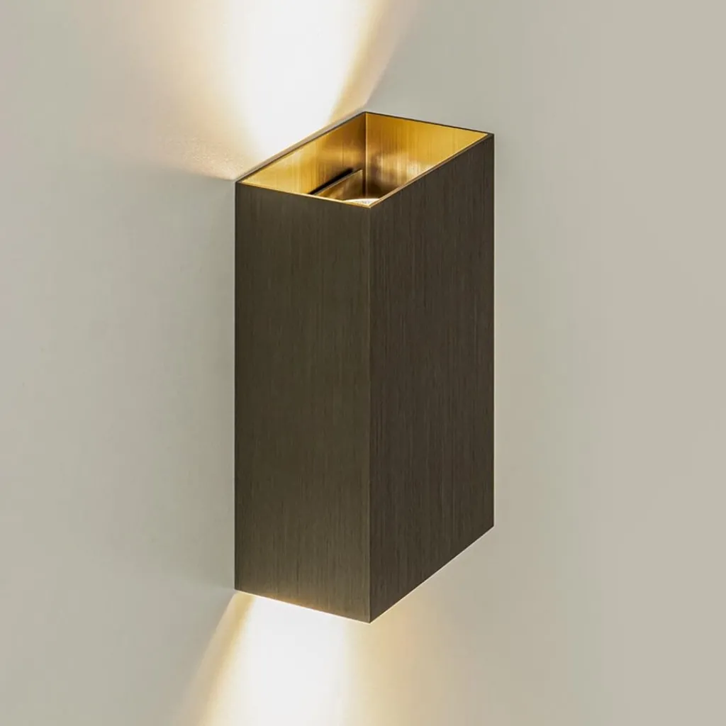 Straluma Wandlamp Eros rechthoek brons> Woonkamerlampen|Slaapkamerlampen