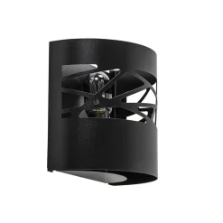 Straluma Wandlamp halve cilinder mat zwart> Wandlampen|Scandinavische Verlichting