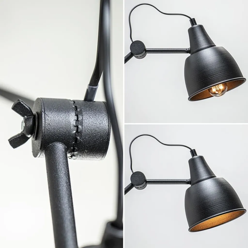 Straluma Wandlamp industrieel verstelbare arm zwart> Kantoorverlichting|Wandlampen