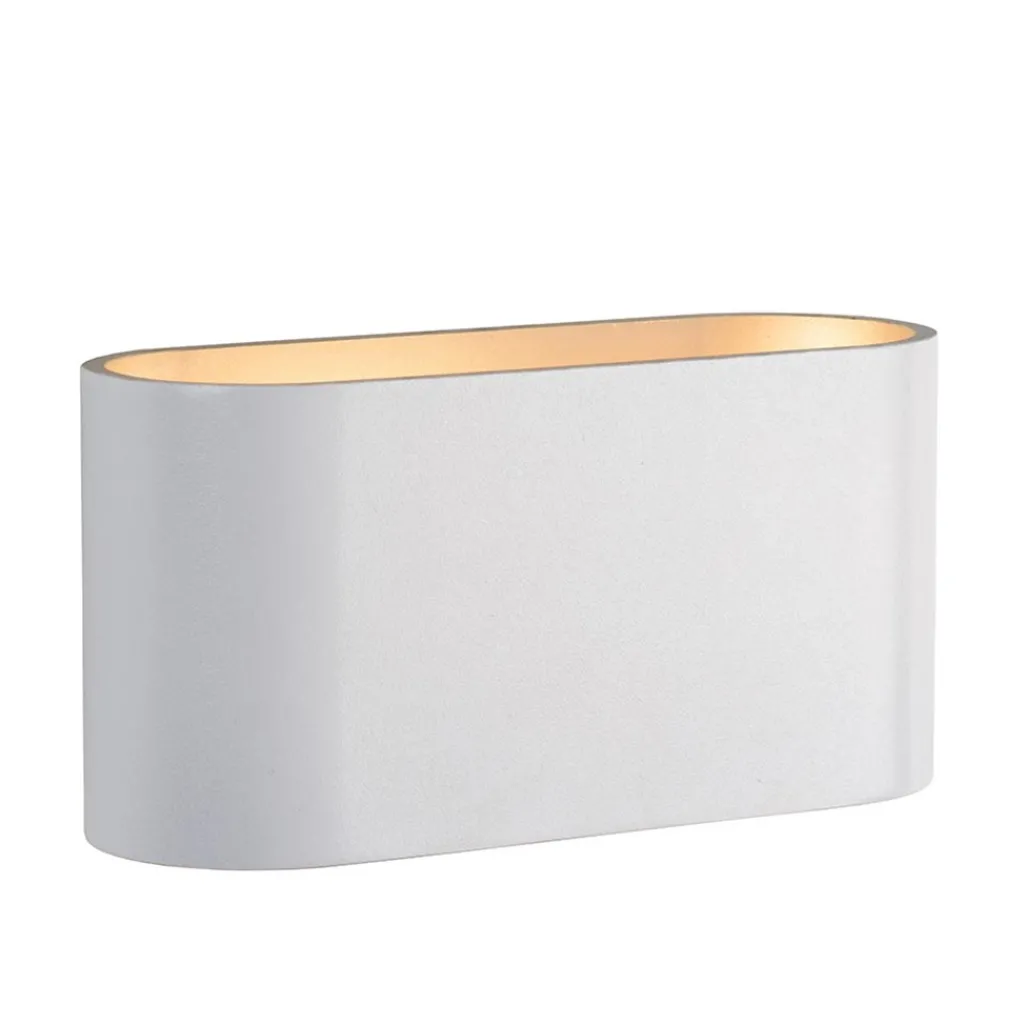 Straluma Wandlamp klein ovaal wit> Woonkamerlampen|Slaapkamerlampen