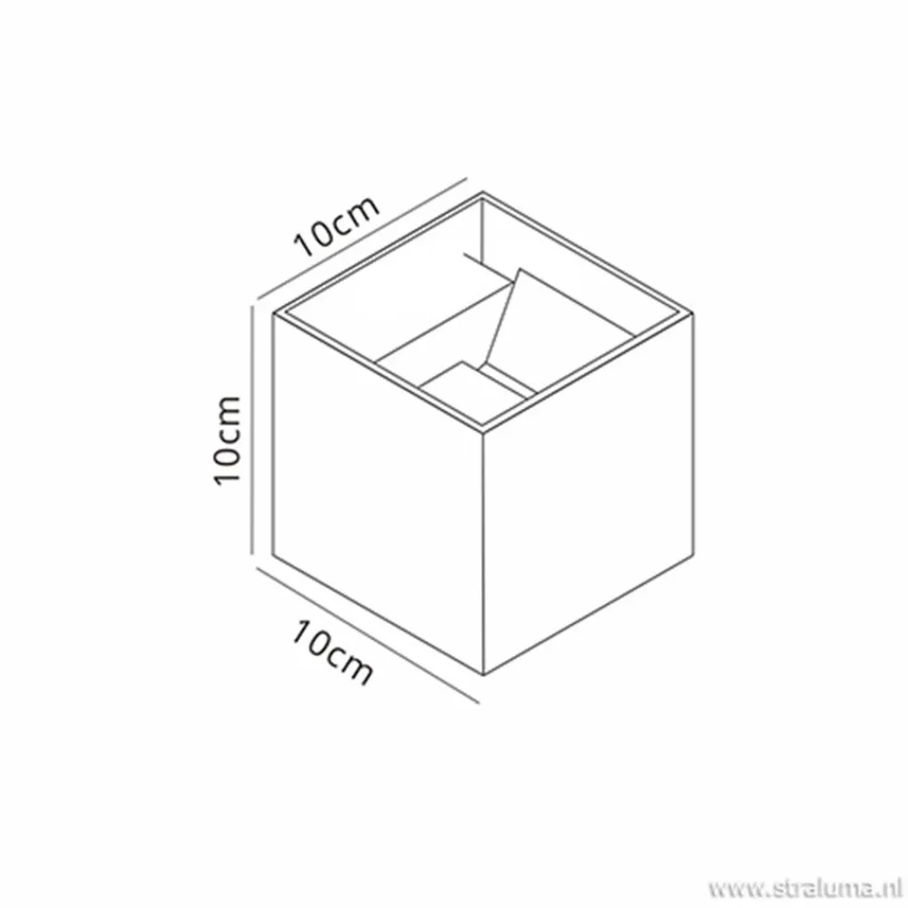 Straluma Wandlamp kubus buiten antraciet IP54> Wandlampen|Buitenlampen