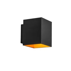 Straluma Wandlamp kubus zwart/goud> Bedlampjes|Slaapkamerlampen