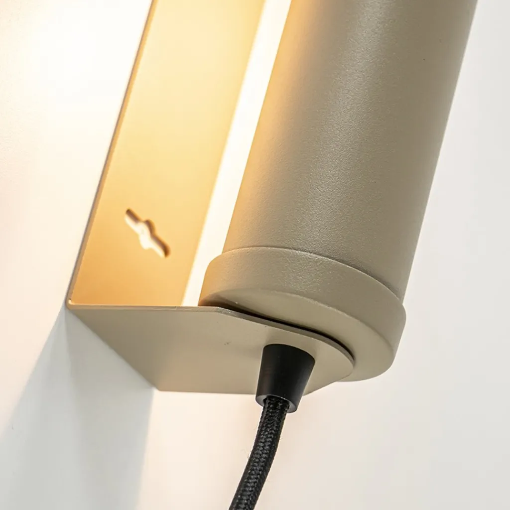 Straluma Wandlamp mat zand E14 met snoer> Wandlampen|Landelijke Verlichting