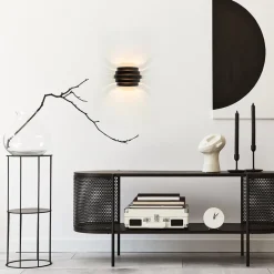 Straluma Wandlamp Scudo zwart/goud 20cm><noscript><img width=