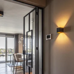 Straluma Wandlamp Stretto kubus zwart/goud><noscript><img width=