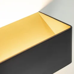 Straluma Wandlamp Stretto zwart/goud 20cm><noscript><img width=