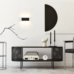 Straluma Wandlamp Stretto zwart/goud 20cm><noscript><img width=