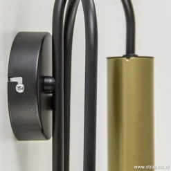 Straluma Wandlamp toog dubbel zwart/mat goud><noscript><img width=