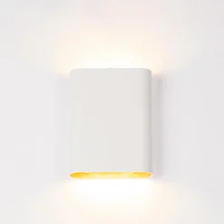 Straluma Wandlamp wit/goud ovaal dimbaar> Wandlampen|Halverlichting