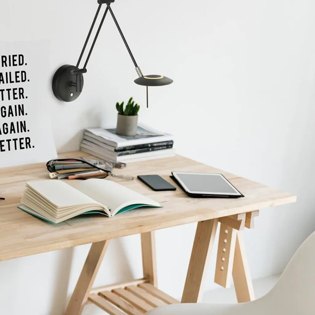 Straluma Wandlamp Zodiac zwart incl. dimmer cct> Wandlampen|Leeslampen