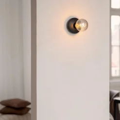 Straluma Wandlamp zwart met smoke dimbaar/oplaadbaar><noscript><img width=