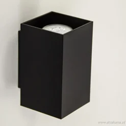 Straluma Wandlamp zwart rechthoek up+down gu10><noscript><img width=