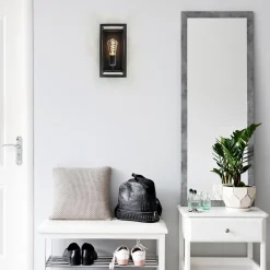 Straluma Wand-/plafondlamp rechthoek frame zwart><noscript><img width=