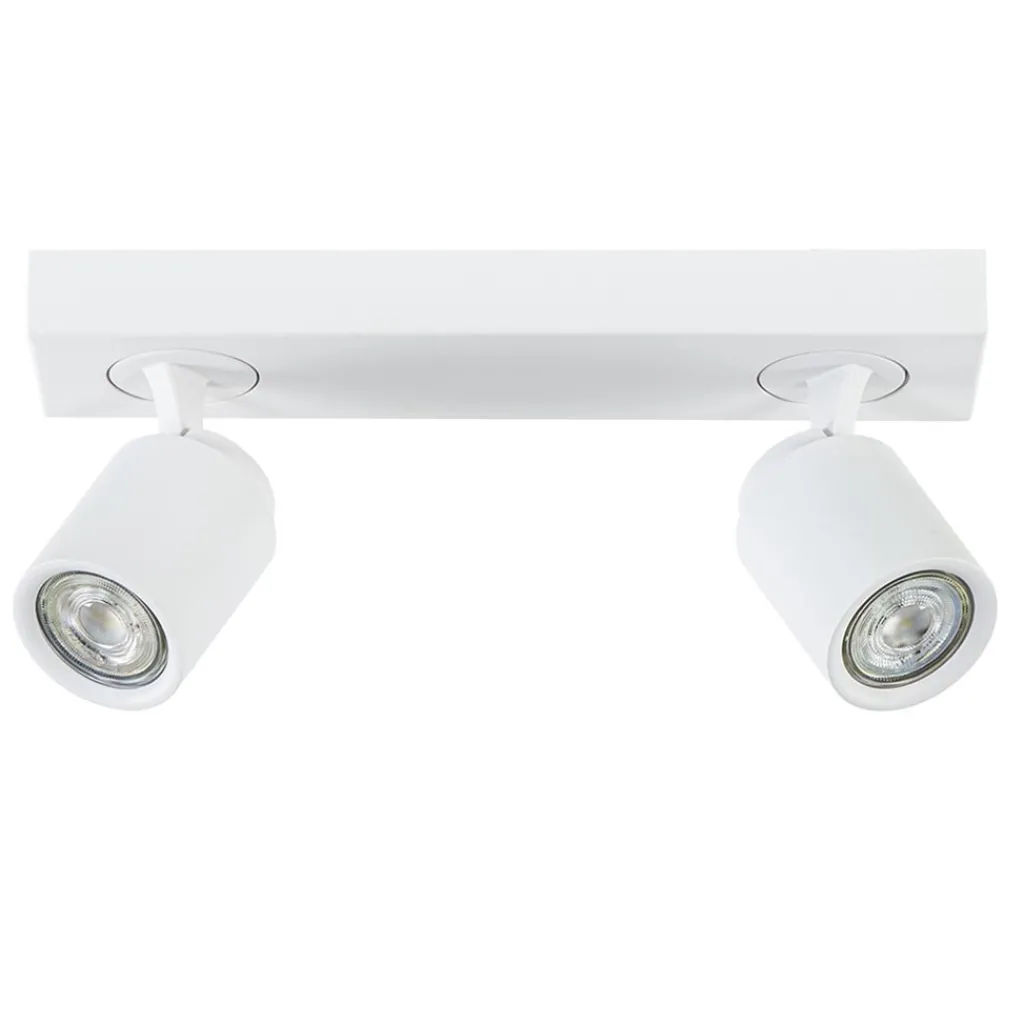 Straluma Witte 2-lichts opbouwspot GU10 verstelbaar> Opbouwspots|Woonkamerlampen