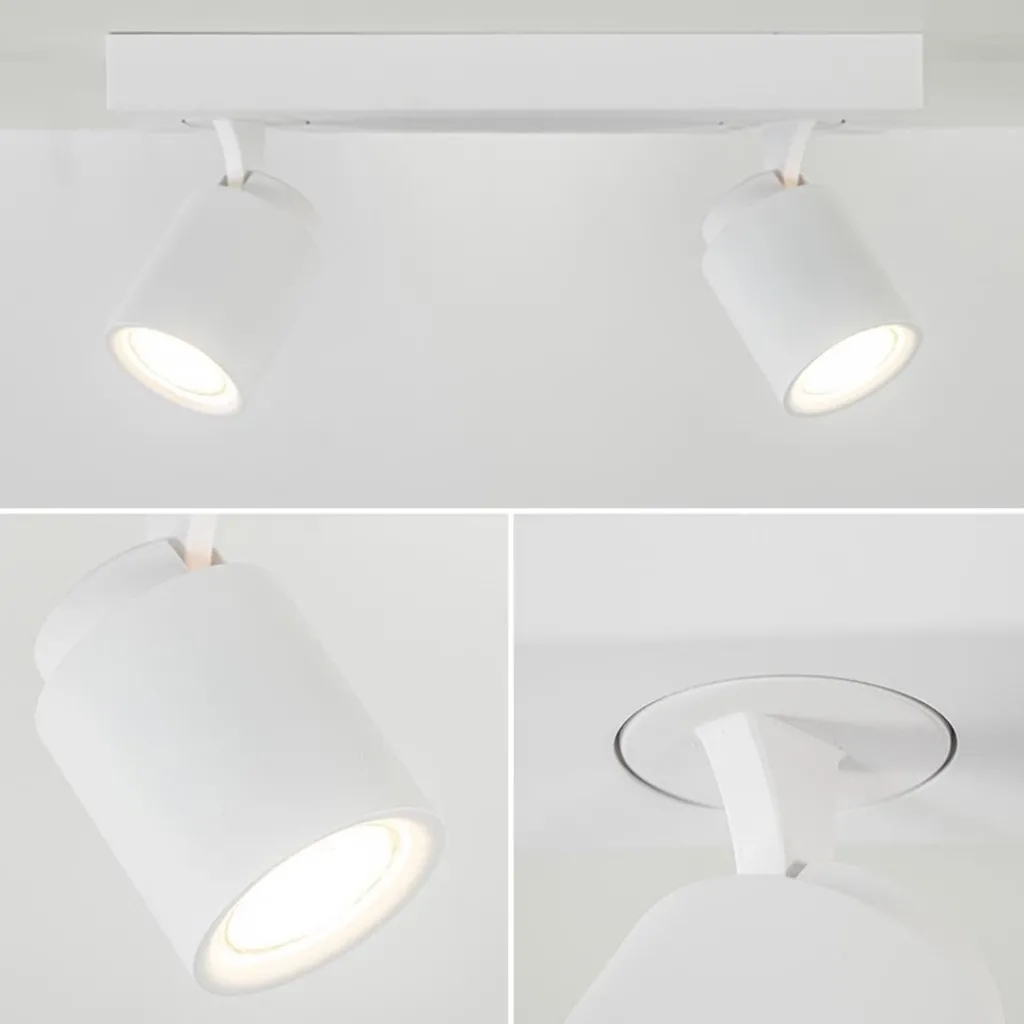 Straluma Witte 2-lichts opbouwspot GU10 verstelbaar> Opbouwspots|Woonkamerlampen