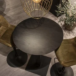 Straluma Zwart houten bartafel Ø80x105 cm><noscript><img width=