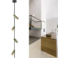 Straluma Zwart met gouden plafondspot 4-lichts groot><noscript><img width=