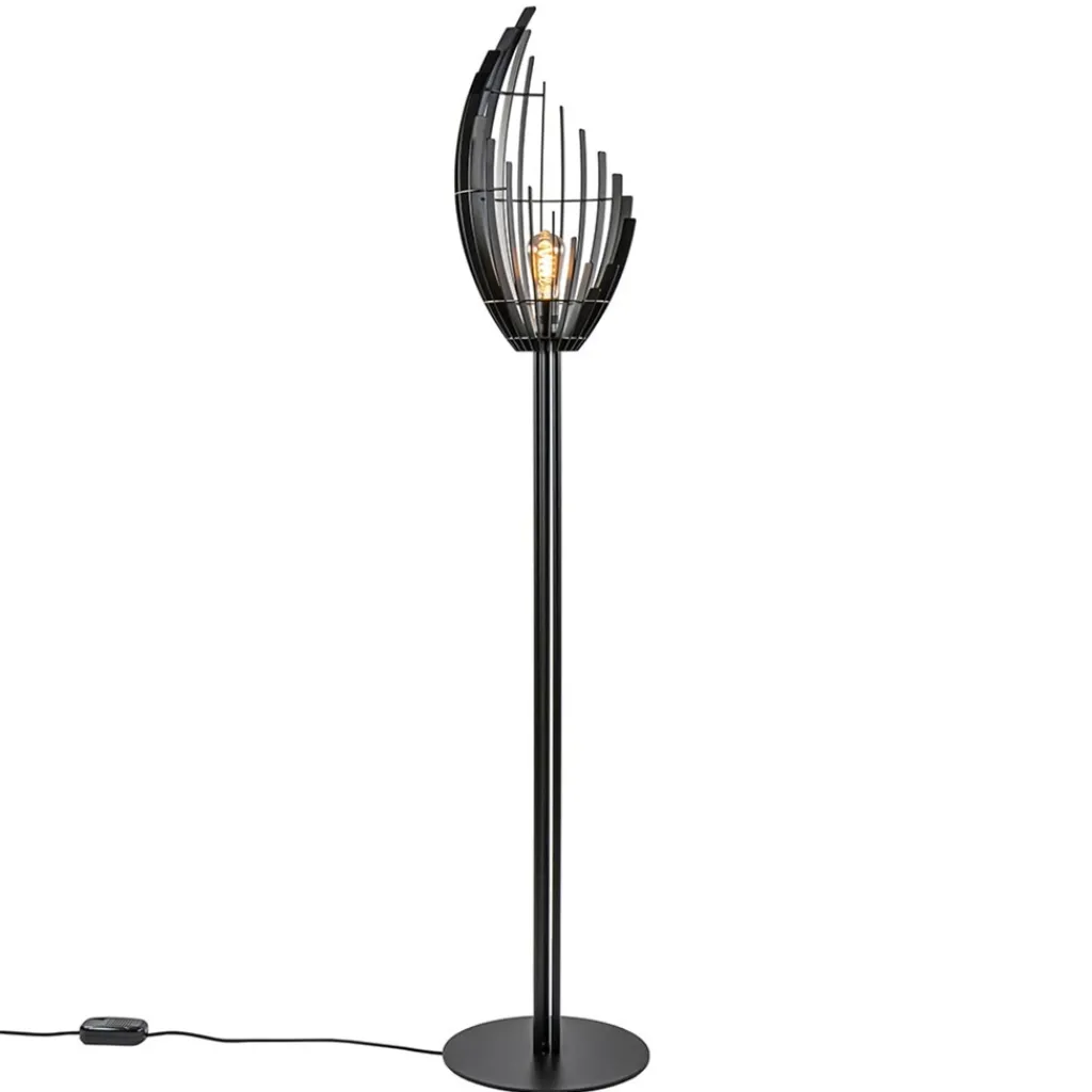 Straluma Zwart metalen design vloerlamp Omegna dimbaar> Vloerlampen|Design Verlichting