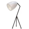 Straluma Zwarte driepoot tafellamp met witte schelpenkap> Tafellampen|Schelpenlampen