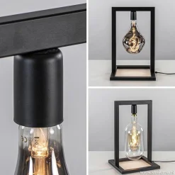 Straluma Zwarte tafellamp frame excl. lichtbron><noscript><img width=