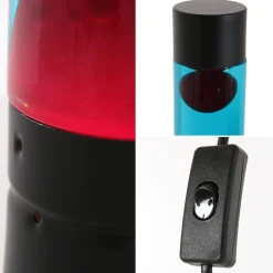 Straluma Zwarte tafellamp lava blauw met rood><noscript><img width=