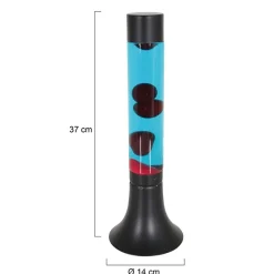 Straluma Zwarte tafellamp lava blauw met rood><noscript><img width=
