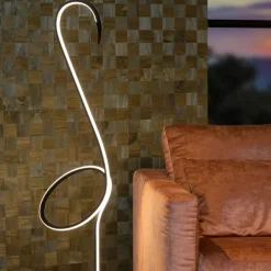 Straluma Zwarte vloerlamp flamingo met LED RGB multicolor><noscript><img width=