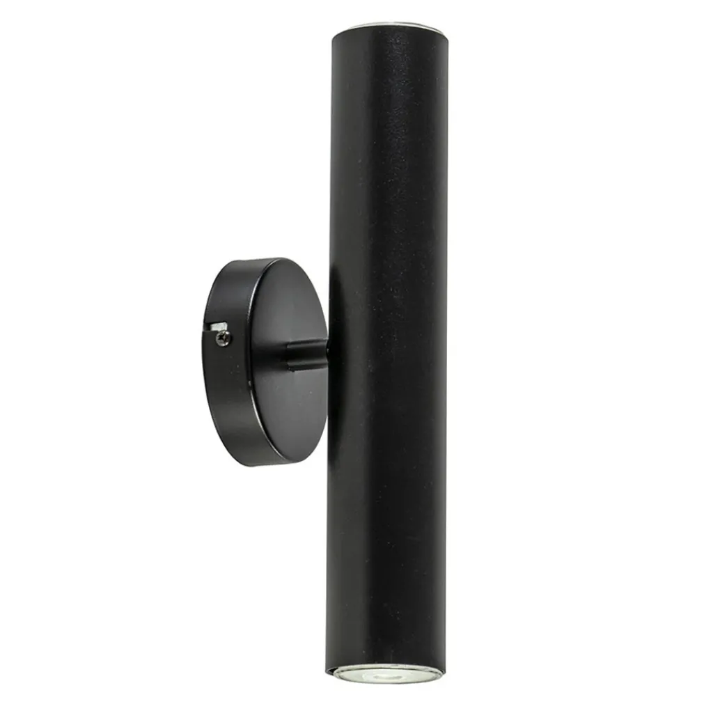 Straluma Zwarte wandlamp up+down cilinder GU10> Wandlampen|Scandinavische Verlichting